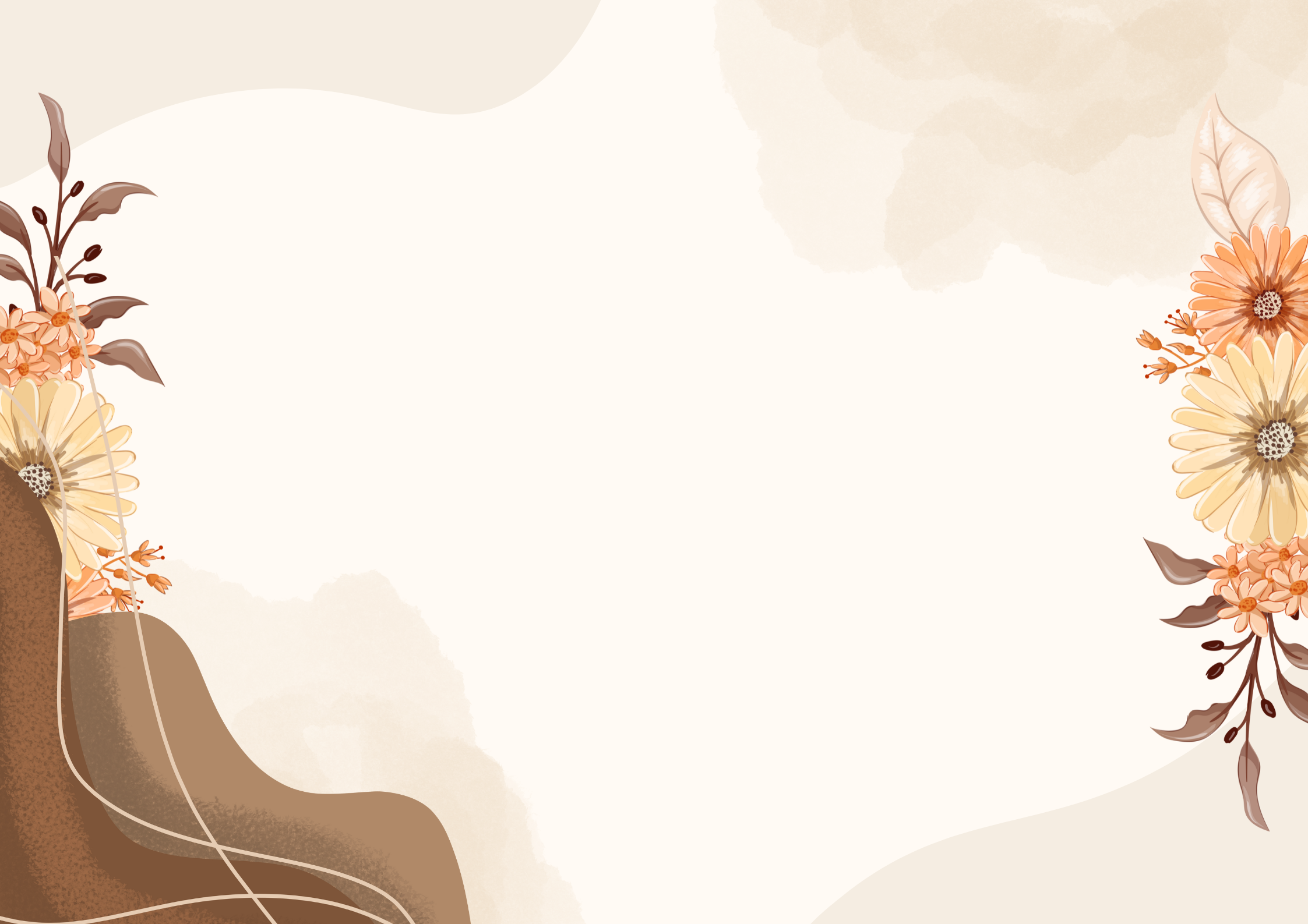 Beige Brown and Peach Aesthetic Page Border Poster Landscape A2(2).png